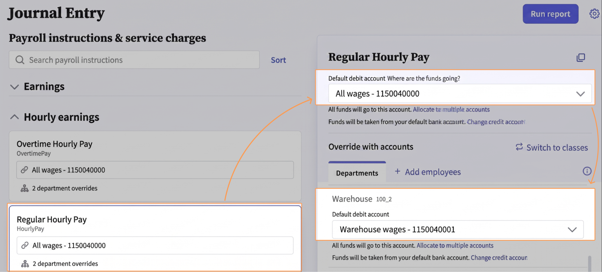 Pay instructions screen