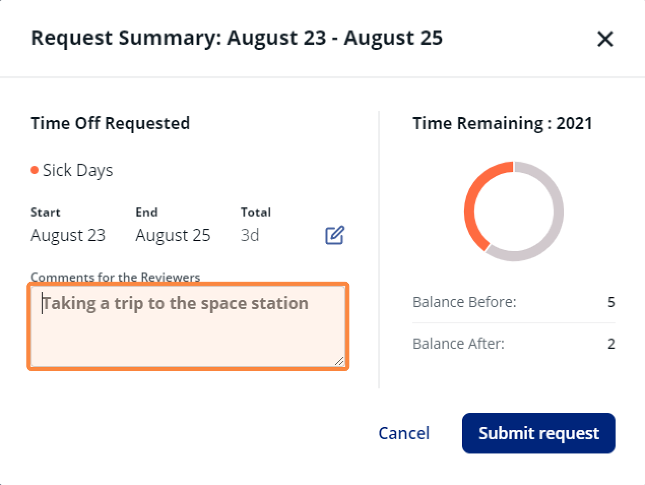 How to request time off