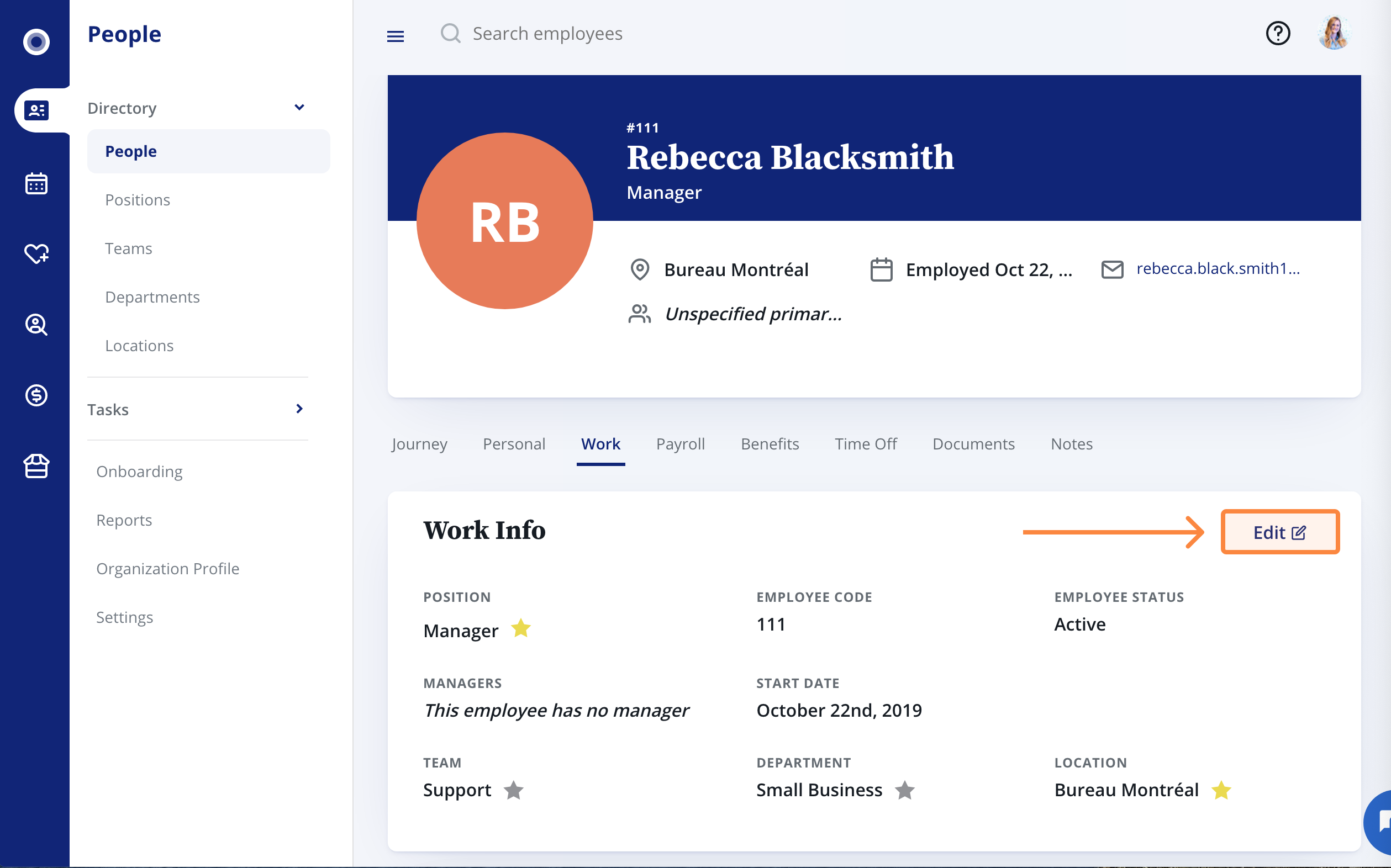 How to reset the start date of a rehired employee